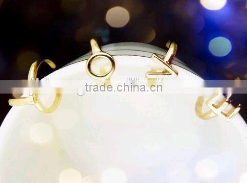 New arrived fashion jewelry gold finger ring set midi ring set