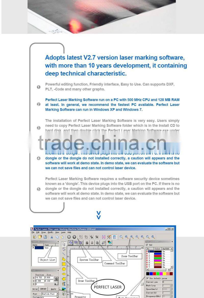 Floor Stand Typ fiber laser marker laser wire marking machine