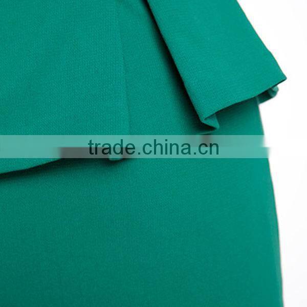 plain/simple pencil women short skirts with exposed back zip