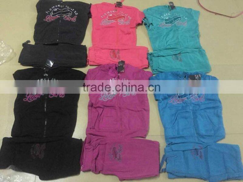 stock women jogging wear long-sleeve fitness ladies jogging suits wholesale
