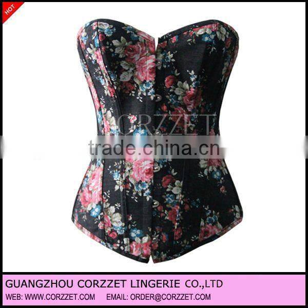 Wholesale new design fashion corset tops to wear out with Vara Bow Front