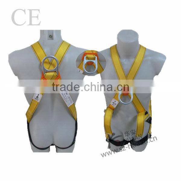 CE EN354 full body safety harness safety belt 100%polyester safety harness industrial safety harness