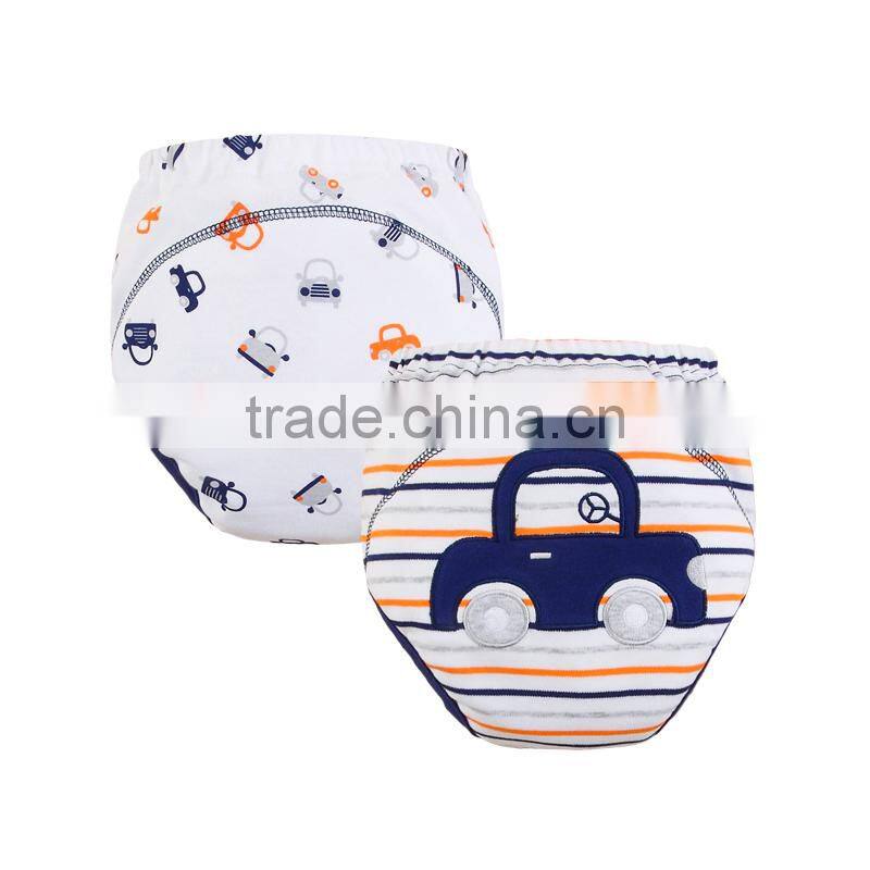 2014 baby wear 100 cotton embroider toddler potty training pants diaper