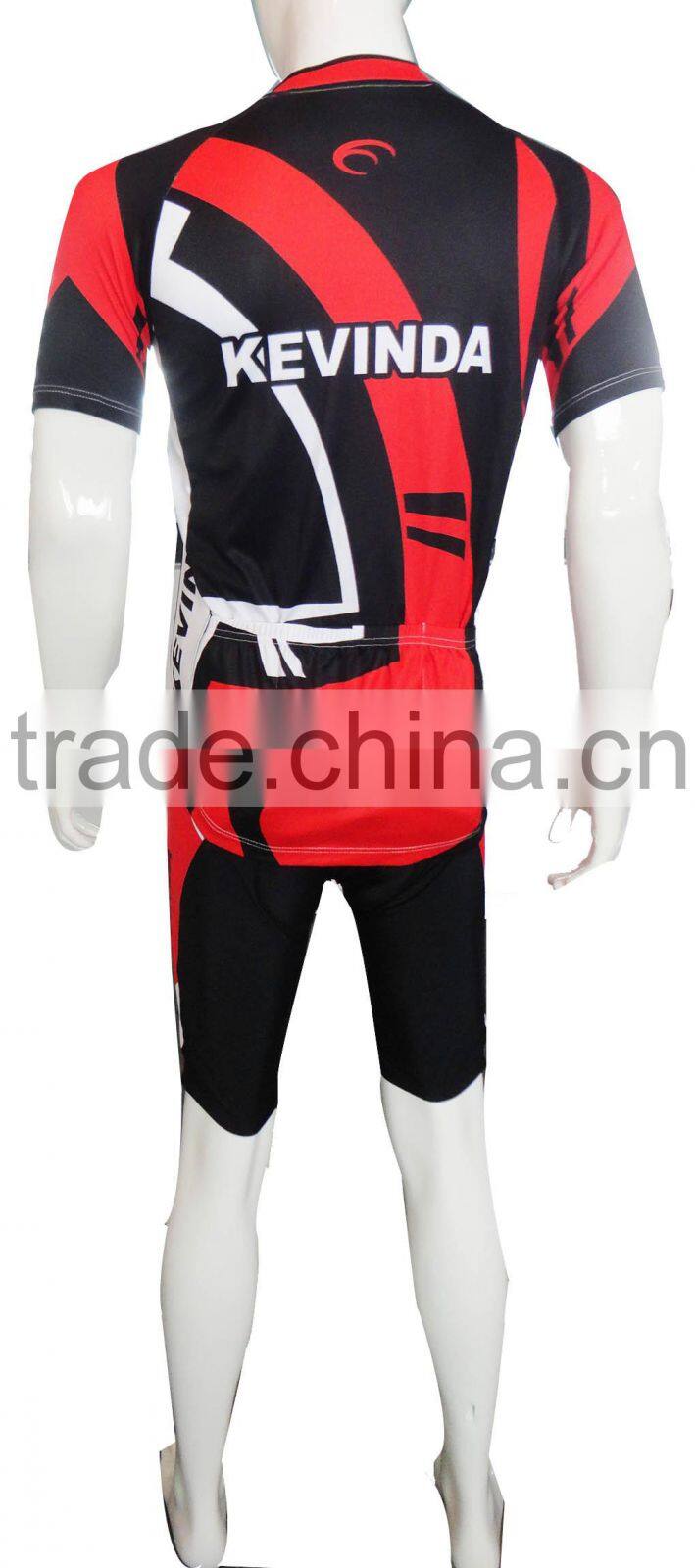 sublimation cycling kits for training red cycling bicyle jersey