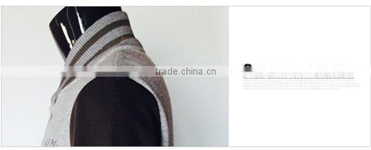 2016 Brand Men Clothing Baseball Jacket Sweatshirt College Sportswear Casual Jackets Slim Fit Fleece Jacket