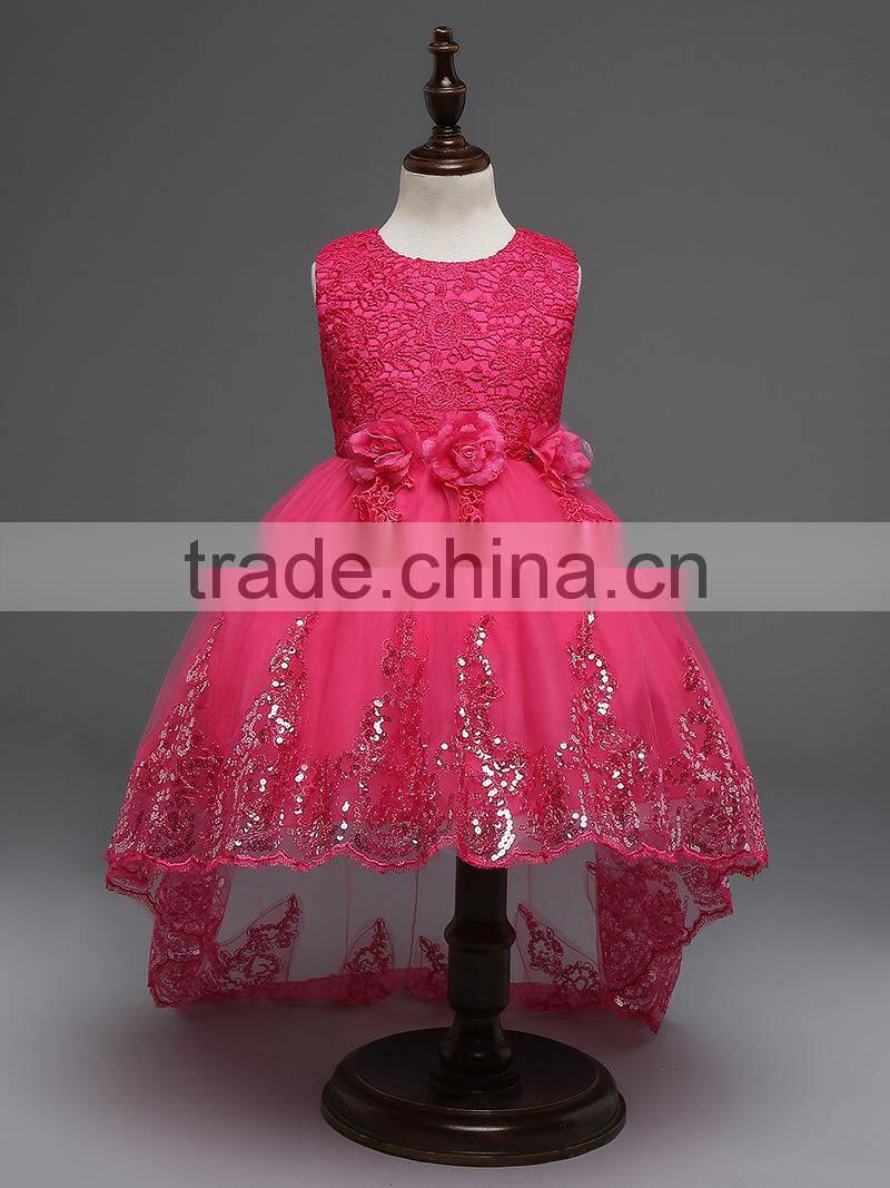 Customize frock design for baby girl 2017 Summer & Autumn kids baby girl dress colorful puffy flower dress children clothes