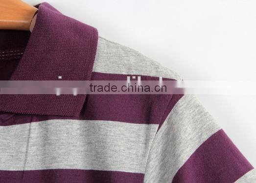 Cheapsale Sexy Fashion Ladies Tight Solid Stripe 100% Cotton Short Sleeve Polo Neck Casual Dress