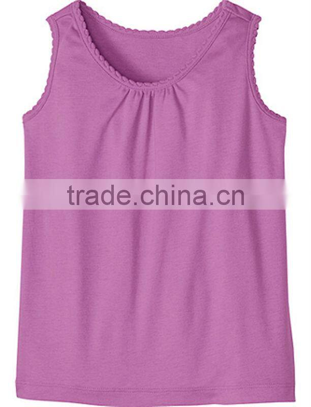Plain girls pink tank tops