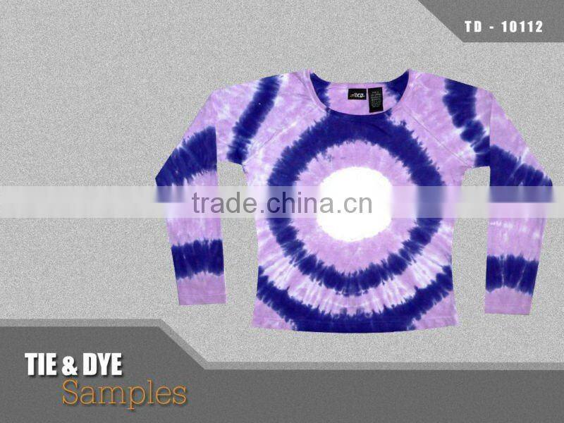 100 % COTTON KNITTED WOMEN'S TIE & DYE TOPS