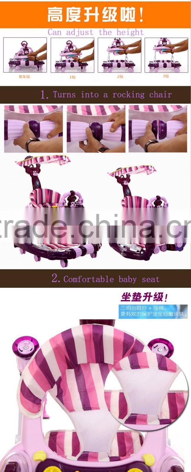 Household Sundries New Fashion Baby Stroller Baby Walker 2 in 1 for 7-18 Months Years Old