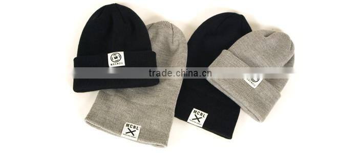 custom acrylic beanies with cuff woven label slouch custom made beanie