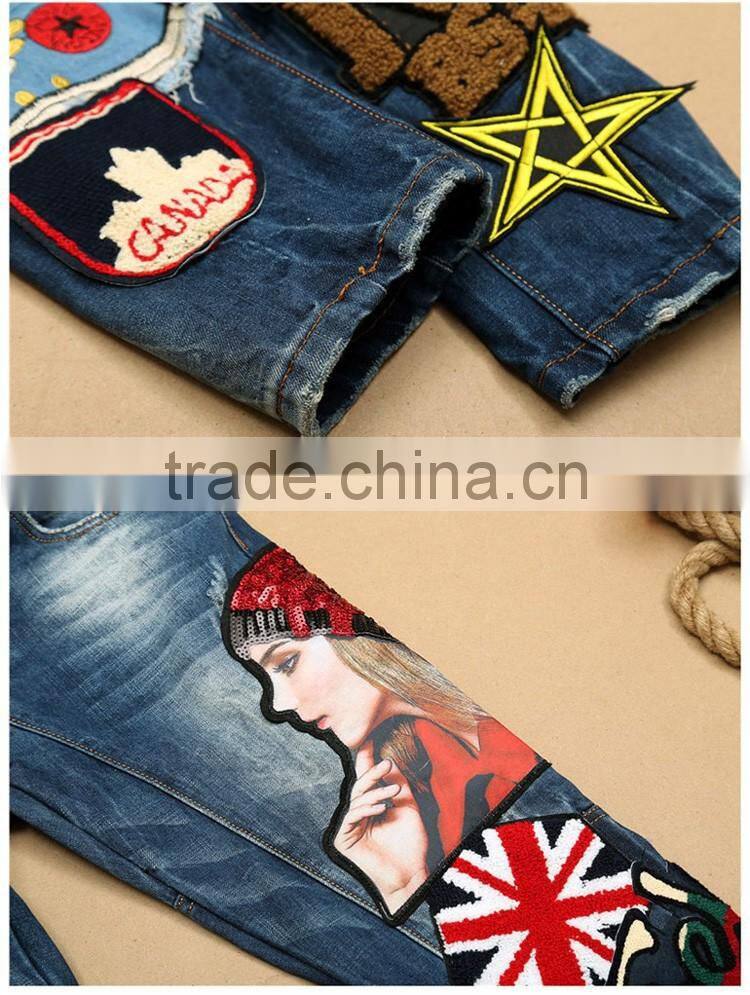 2017 New Summer Fashion Hole Jeans Men Long Trousers