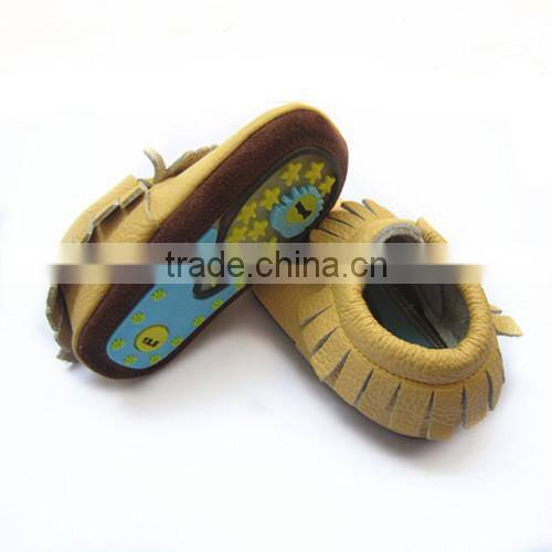 sell best handmade 7 colors rubber sole baby moccasins made in china baby shoes