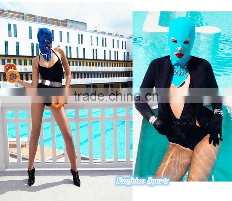 Diving Accessories Hood Cap Protector Face Mask ~Fashion Sun Protection Swimming Face Mask~Guard Head Swimming Cap~Accept Custom