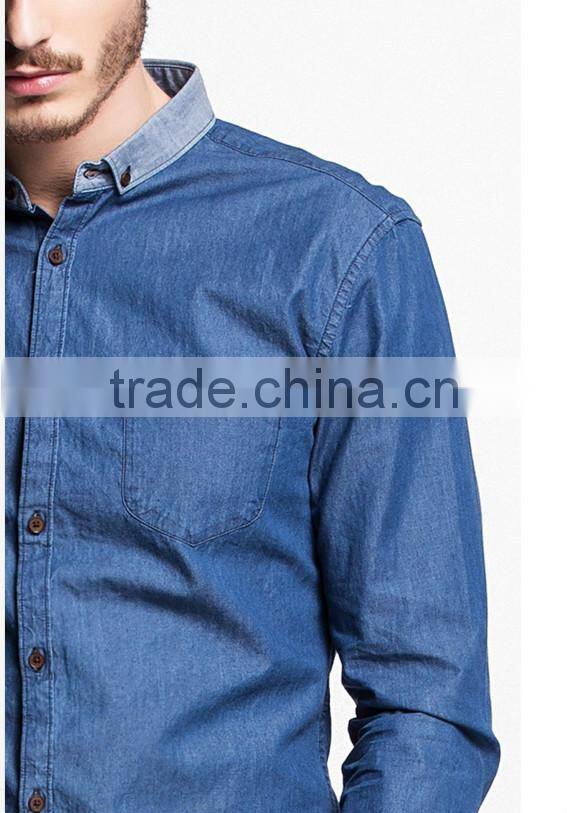 hot sale long sleeve jeans denim shirts wholesale