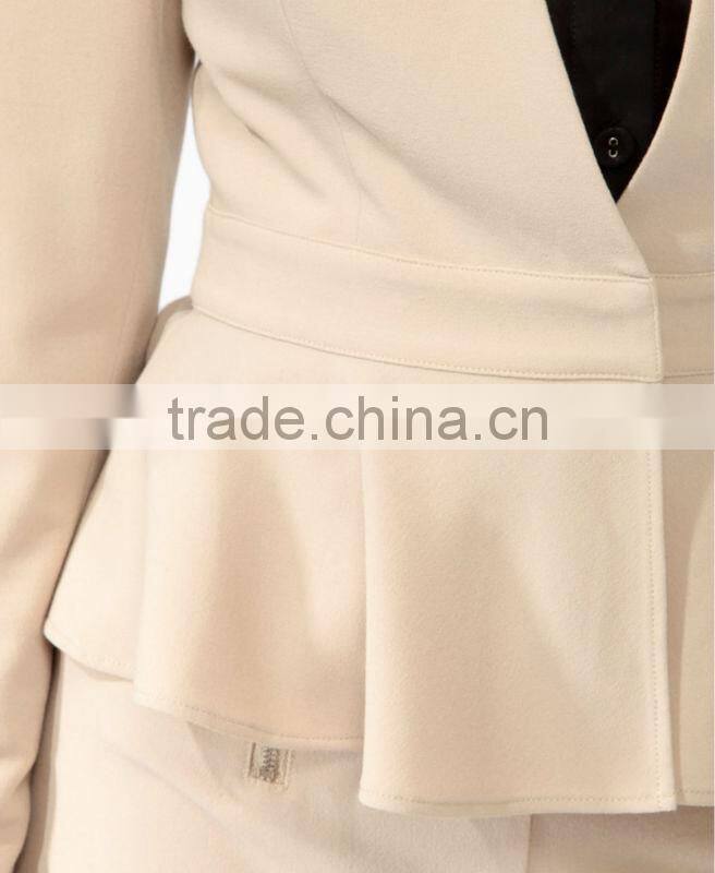 Textured Peplum Jacket