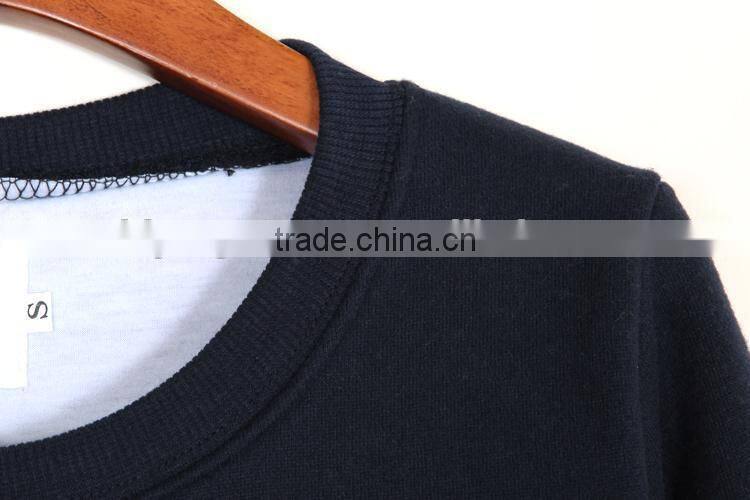 pullover cotton fleece o neck sweatshirt oem factory