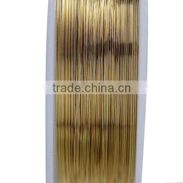 High Quality Round Gold Plated 0.2mm Copper Beading Wire Thread Cord