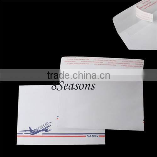 White Airplane "Par Avion" Pattern Rectangle Paper Envelopes