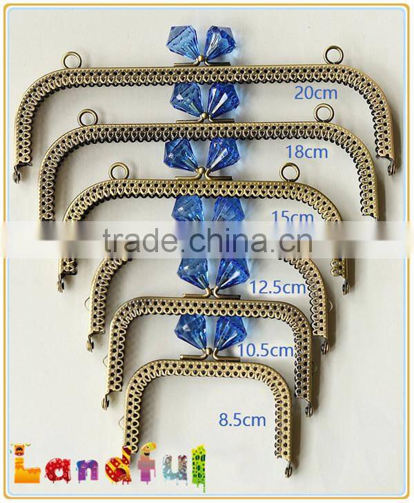 Wholesale Rhinestone Decorate Handicraft Bag Supplies Open Channel Purse Frame