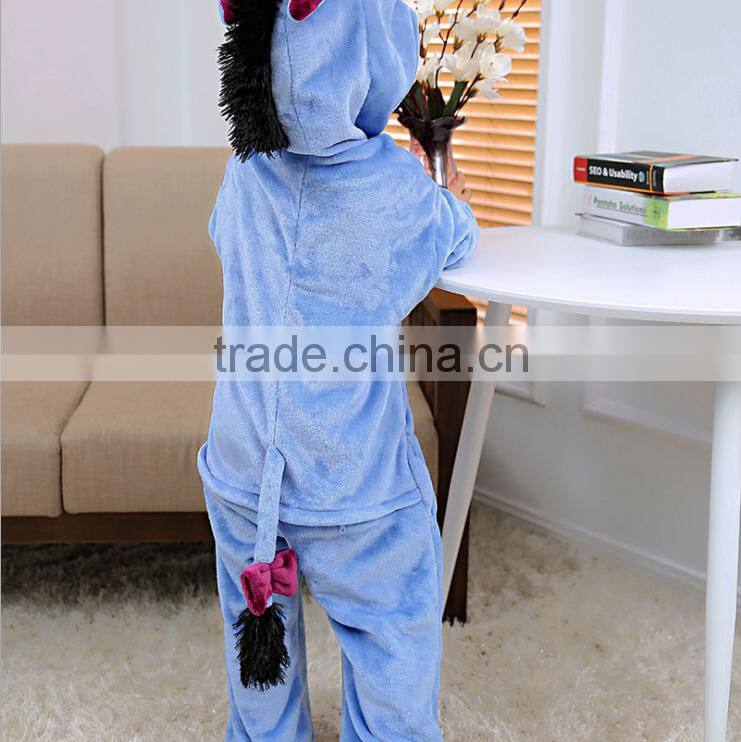 2017 new arrival fashion animal onesie print pajamas best sale 100%polyester