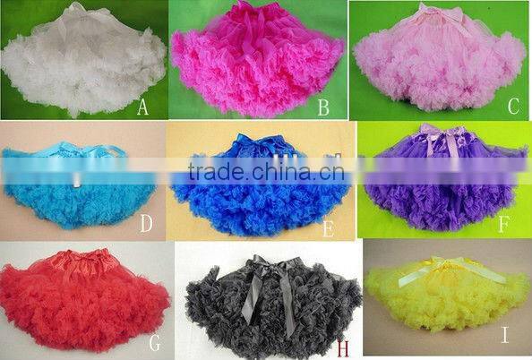 American girls july 4th patriotic navy blue and red chiffon fluffy pettiskirts kids tutu skirts