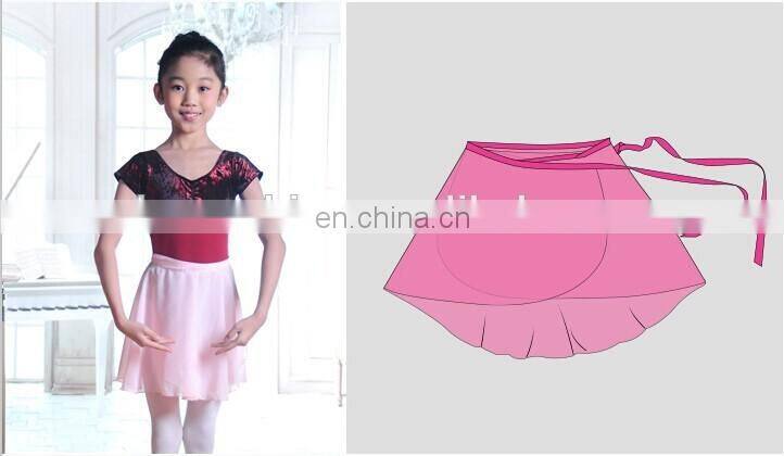 111024501 Children Chiffon Ballet Dance Wrap Skirt