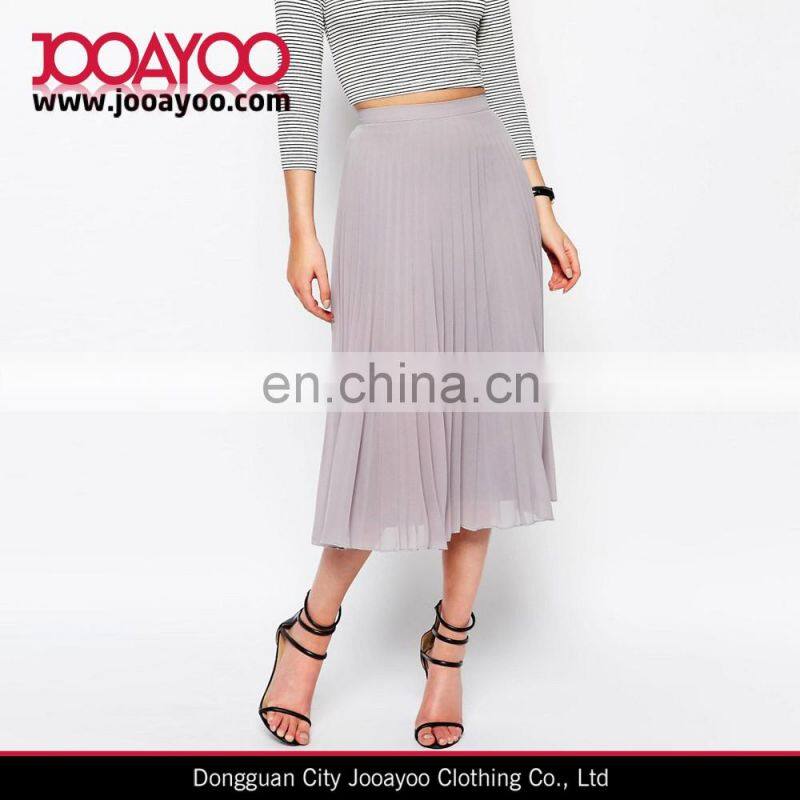 New Look Ladies Summer Classic Pleated Midi Chiffon Skirt