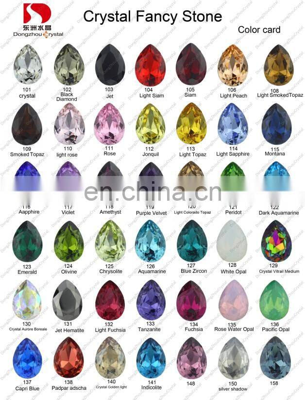 Colorful loose crystal stone silver base for jewelry element