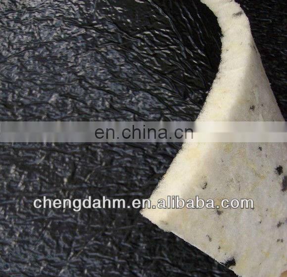 bonded foam with crepe paper underlayment