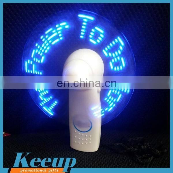 Customized LED plastic electronic small hand fan