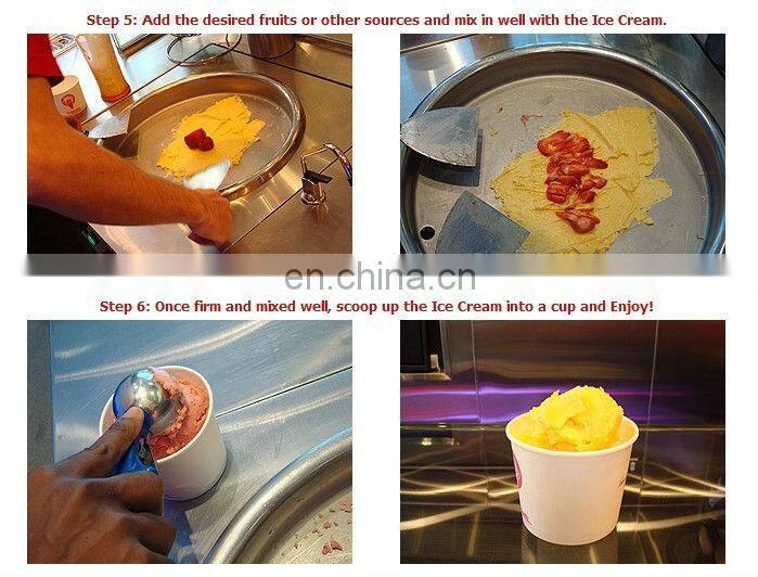 easy customs clearance and low tax fried ice cream machine cooling bucket fry ice pan
