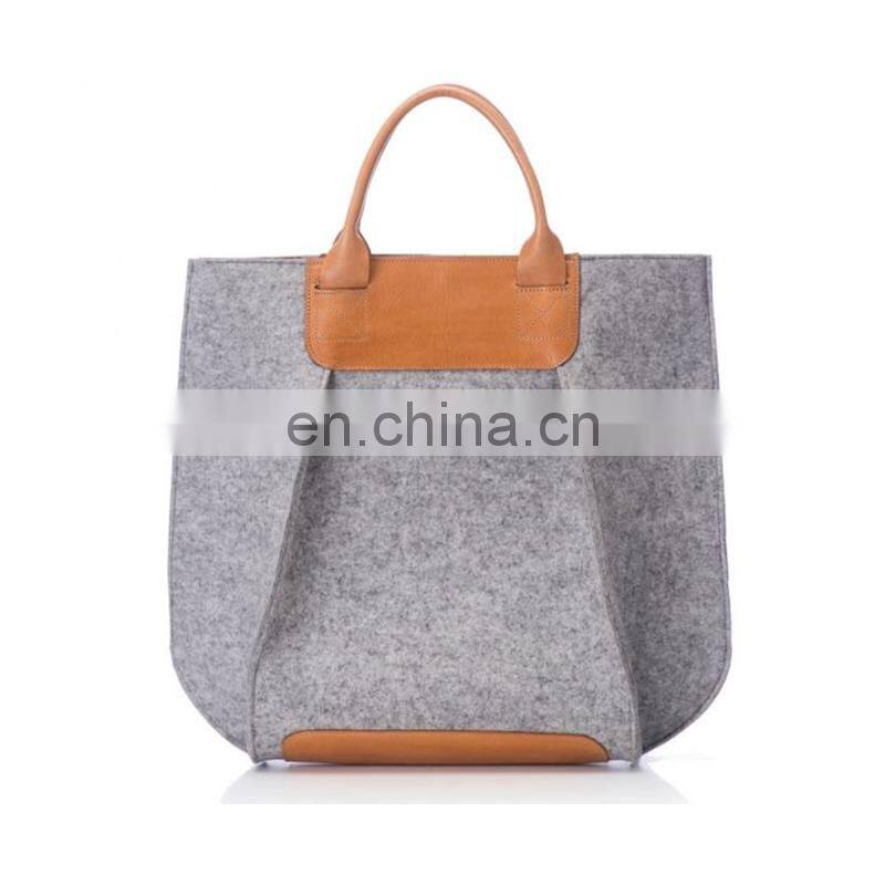 Fashionable customization ladies portable large felt tote bags