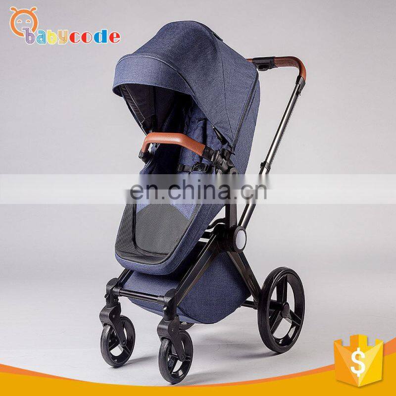luxury 3 in 1 leather bar 0-36 Months baby strollers with carseat