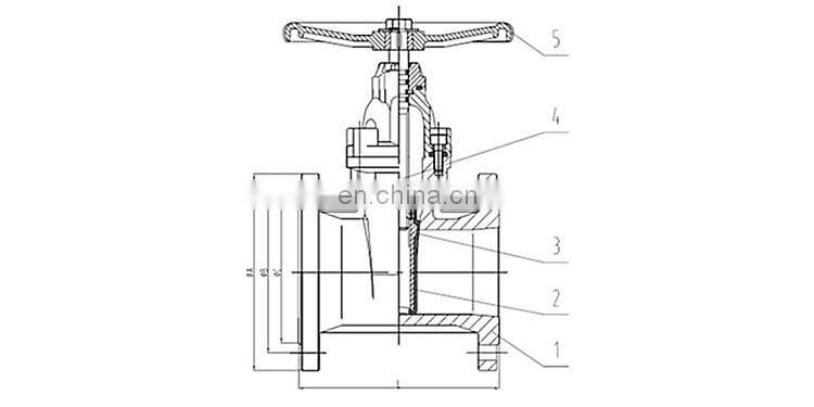 Bundor PN16 DN50-1200 Gate Valve Price Sluice Gate Valve 10" gate valves price