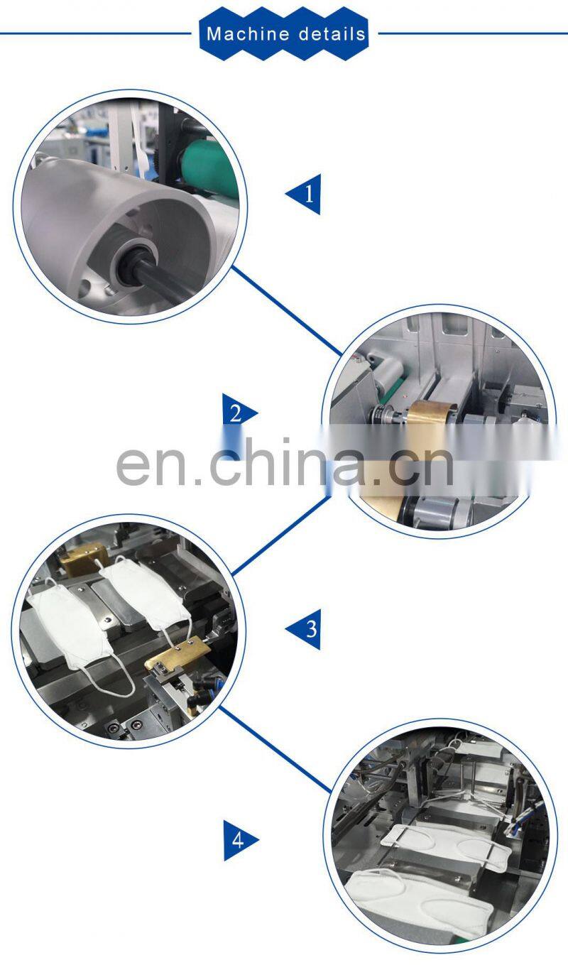 Automatic CCD Inspection Fish Type Mask Production Line with Packing Function