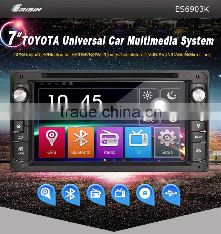 Erisin ES6903K 7" Car Audio Entertainment Car Stereo System Radio GPS Navigation for Toyota Corolla