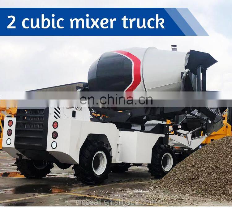 Self-loading 2 Cubic Meters 3m3 Concrete Mixer Truck