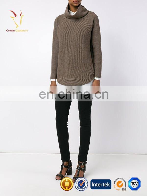Turtleneck 7GG Winter Thick Cashmere Pullover Sweater for Lady