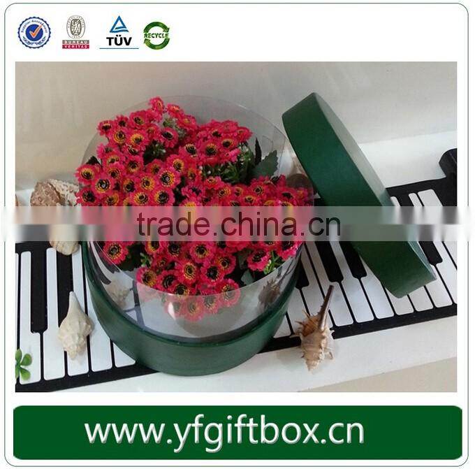 Customized paper Gift Boxes /Recycled Round Flower Boxes wholesale in Dongguan