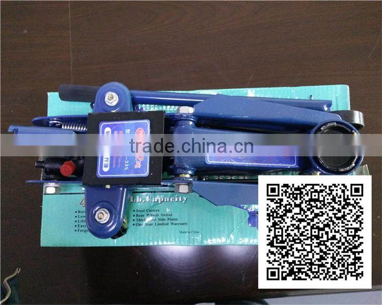 2016 arrival hot selling in China famous brand name Xingnuo 3-ton capacity car hydraulic blue hydraulic jack