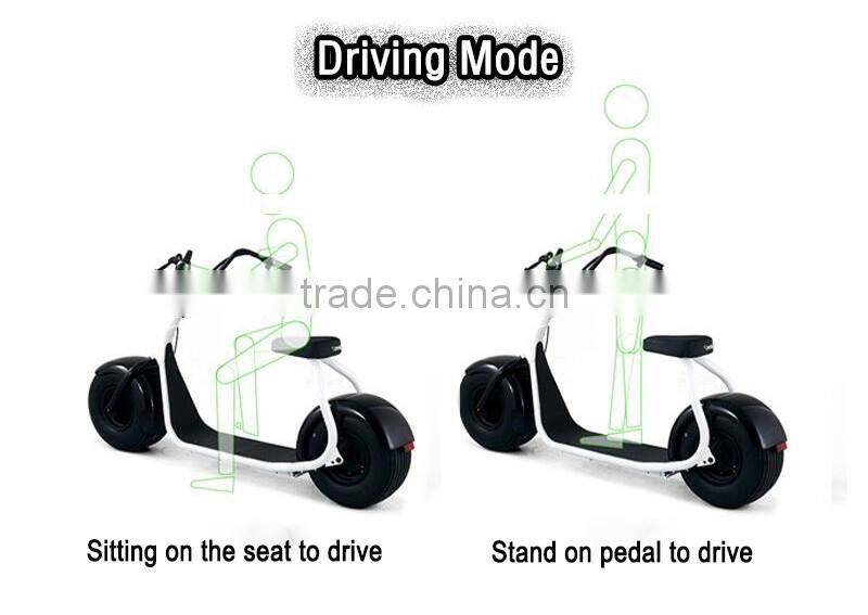 2016 Popular City Scooter 800W Two Wheels Electric Citycoco Self Balancing Motorcycle With Hydraulic Brake Function