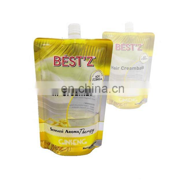 High quality 20 ml custom logo aluminum foil pouch cosmetic plastic spout bag