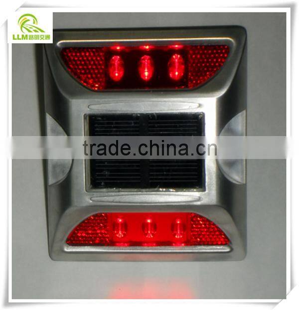 Original design double shanks waterproof aluminum solar LED road reflector stud