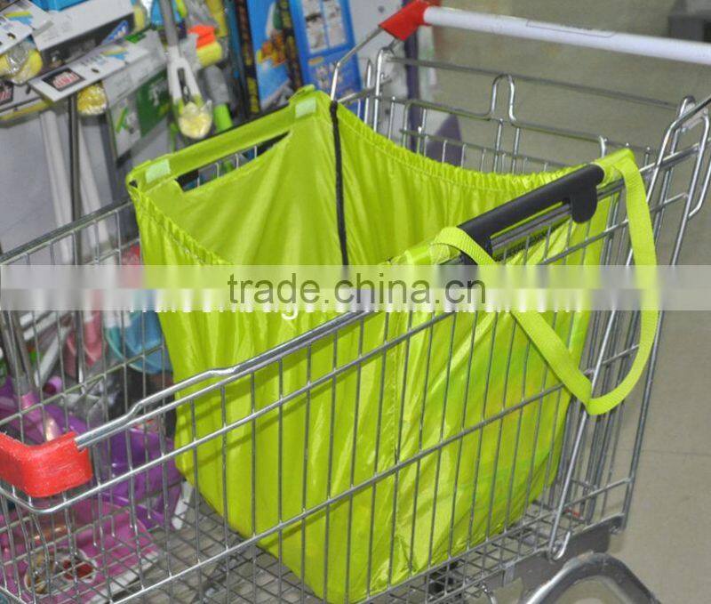 supermarket cart shopping bag carrier with wheel