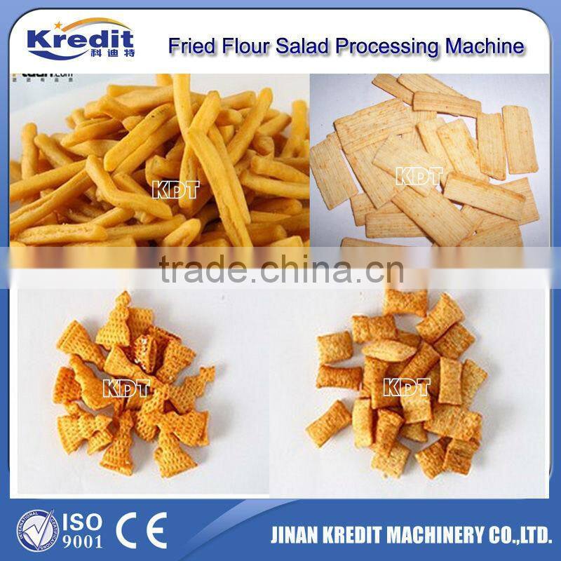 Extruded fried pellet food processing line