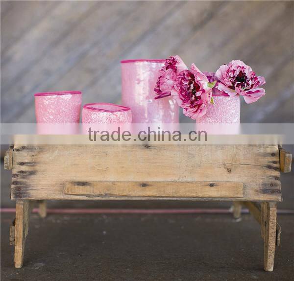 spring candle holder, pink votive candle holder