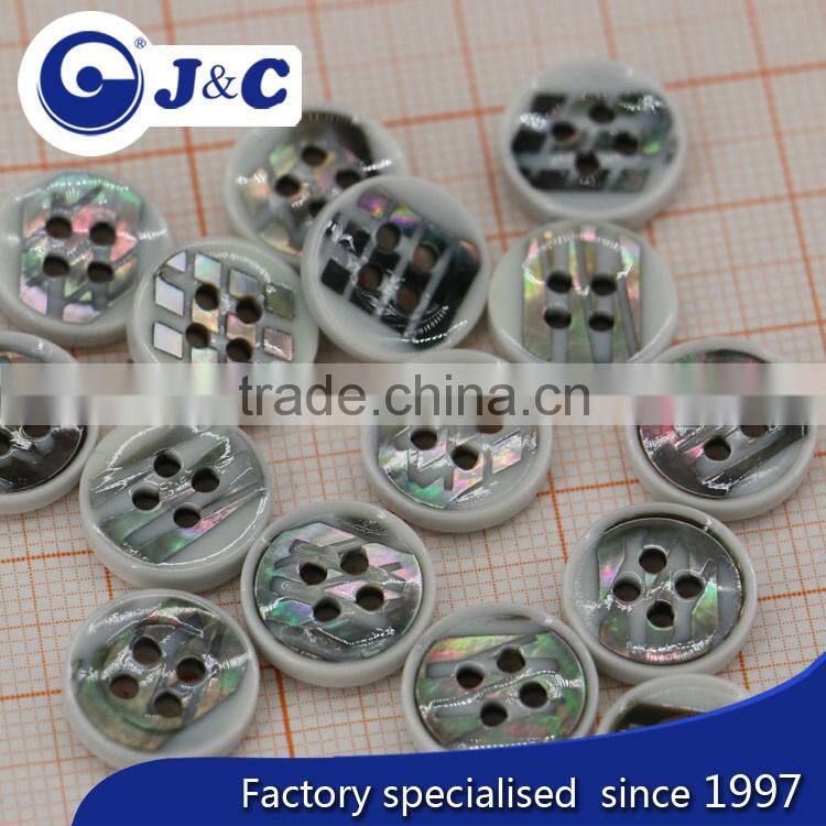 black mother of pearl sea shell button with spraying