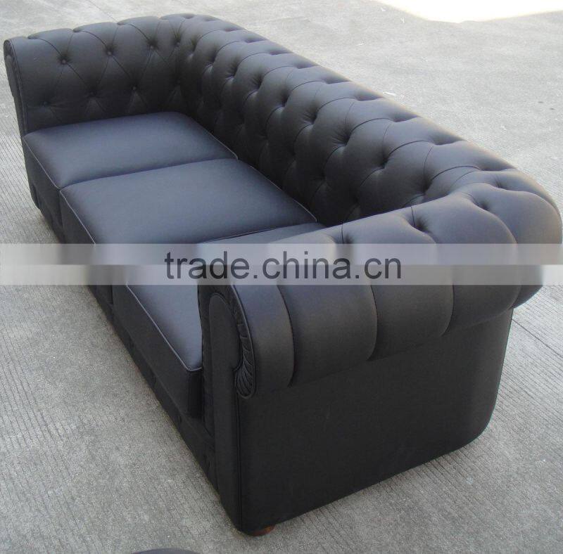 classic leather mid century Chesterfield sofa