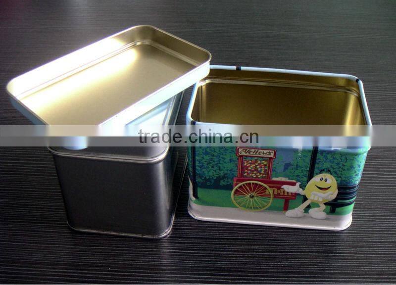 rectangle tea tin box